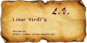 Liker Virág névjegykártya